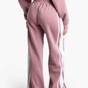 Women Solid Color <b>Polyester</b> <b>Tracksuit</b> Full Sleeve Crew Neck Loose Fit Casual Autumn Wear With Side Pockets Elastic Waist - Product Image 4