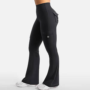 2025 Women <b>Flare</b> <b>Leggings</b> with Pockets High Waist Scrunch Butt Lifting <b>Yoga</b> Pants Four-Way Stretch Tummy Control Compression - Product Image 1