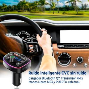 Trasmettitore FM Bluetooth 5.0 per Auto con Display LED RGB, Vivavoce e Funzione di Ricarica Telefono con Audio Stereo - Product Image 4