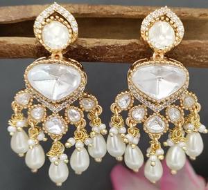 Fashionabl's Trending Moissanite Kundan Boucles d'oreilles pendantes SKU AE 178 DI/C1 - Product Image 5