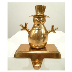 Penguin Gold Metal <b>Stocking</b> <b>Holder</b> For <b>Christmas</b> Home Party Decorative - Product Image 3