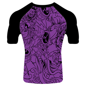 OEM Custom Compression MMA Rashguard Short Sleeve Sublimated Printed Surf <b>Swimsuit</b> Fabric Material - Product Image 4