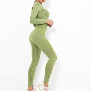 Ropa de Fitness para gimnasio para mujer de alta calidad, nuevo estilo, conjunto de Yoga informal, conjunto de Yoga sólido de gran tamaño, tallas grandes, elementos esenciales de entrenamiento - Product Image 6