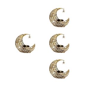 Decoración para el Festival del Eid, Mesa Festiva, Vela Eid Mubarak, Luna y Estrella, Portavelas de Mesa para Ramadán - Product Image 5