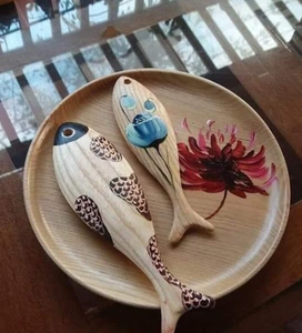 Figurine de poisson en bois en gros-Décoration en bois artisanale unique - Product Image 6