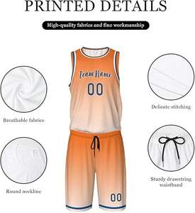 Uniforme de baloncesto ligero para adultos Estilo único Color sólido Conjunto de talla grande de alta calidad Transpirable - Product Image 6