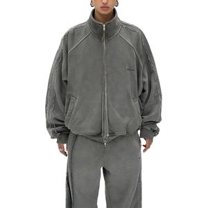 Survêtement personnalisé pour femmes grande taille, coupe ajustée, polyester/coton, fermeture éclair, vêtements de sport décontractés écologiques, pantalon de jogging, sweat-shirts à capuche - Product Image 5