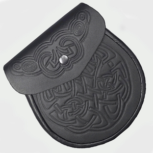 2025 New Arrival Genuine Leather Sporran Handmade Scottish Style Kilt <b>Bag</b> Custom Made Trending Wholesale Real Leather Sporrans - Product Image 2