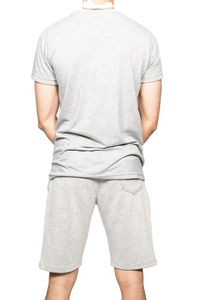 T-shirts personnalisés de rue, coton sport, manches courtes, ensembles de chemises et de shorts d'été pour hommes - Product Image 5