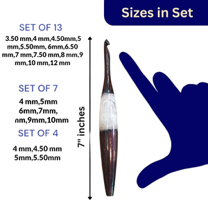 ไม้ทำมือและตะขอถักเรซินน้ำหนักเบาและทนทานเครื่องมือถักโครเชต์ที่ไม่ซ้ำกันหลายขนาด - Product Image 6