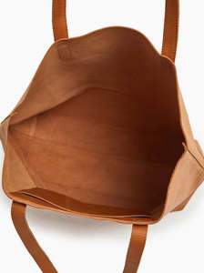 กระเป๋าโท้ทหนังสีน้ำตาลเรียบง่ายเย็บแบบวินเทจและงานฝีมือที่ทนทาน - Product Image 6