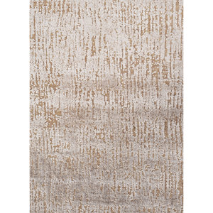 พรมไหมไผ่ผสมขนสัตว์ถักมือลายเอนโทรปี ไอวอรี่ รุ่น AKWB-3612 หนา 10 มม. รูปทรงสี่เหลี่ยมผืนผ้า สำหรับปูพื้นบ้าน ลายแฮนด์เมดแบบนามธรรม เหมาะสำหรับห้องโถง - Product Image 3