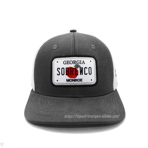 Gorras deportivas de 6 paneles de alta calidad, nuevo diseño, sombreros de malla de camionero a la moda, parche tejido personalizado para tela de ciclismo - Product Image 1