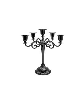 Gran soporte de candelabros de metal adornado para bodas temáticas reales y lujosos arreglos de velas de mesa para eventos - Product Image 1