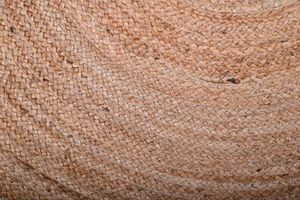 Alfombra de Yute Orgánico Trenzada de 4x4 pies, Tejida a Mano con Borlas, Ecológica, de Pelo Corto, Estilo Bohemio, para Salas de Estar, Patios, Alfombras Indias - Product Image 4