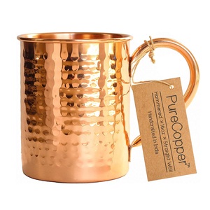 <b>Large</b> Shape Shining Hammered Finished Tumbler <b>Mug</b> Drinking <b>Mug</b> Moscow Mule Pure Copper <b>Mug</b> for Hotel Bar Restaurant Kitchen Use - Product Image 1