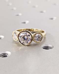 แหวนทองคำแท้14K สุดหรูดีไซน์แบบมินิมอลสีทองบริสุทธิ์สามรอบสำหรับแล็ปชุดหนามเตยสุดหรูแหวนหมั้นเครื่องประดับชั้นดี - Product Image 6