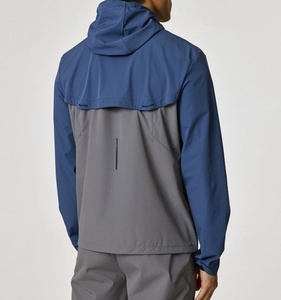 Personalizado de alta calidad 95% poliéster 5% Spandex chaquetas a prueba de viento tejido de cuatro vías estiramiento ropa deportiva chándales ligeros para hombres - Product Image 2