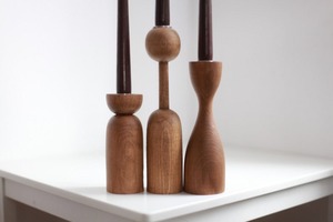 Wooden <b>Tapered</b> <b>Candle</b> <b>Holder</b> Modern Natural Luxury Handcrafted Decor Elegant Table Light Stand Rustic Accent Lighting - Product Image 6