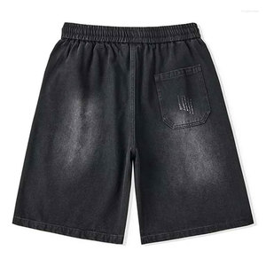Pantalones Cortos de Verano para Hombre, Estilo Urbano, con Pedrería, Lavado Ácido, Bordado, Estampado Personalizado, Apliques, Servicio OEM - Product Image 4