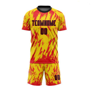 Maillot de football pour homme adulte de qualité supérieure, kits d'équipe personnalisés, manches courtes, 220g, respirant, séchage rapide, écologique - Product Image 2