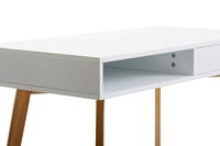 Mobilier bureau à domicile Table d'étude en bois blanc pour ordinateur portable avec tiroir