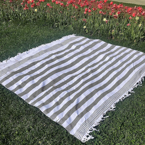 Fouta de luxe Hammam serviette tissé à la main coton turc bain plage Spa Wrap léger absorbant séchage rapide couverture de voyage - Product Image 5