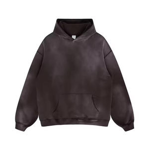 Sweat à capuche zippé pour hommes avec logo personnalisé Sweat à capuche zippé en coton éponge française de haute qualité, poids lourd et délavé à l'acide - Product Image 2