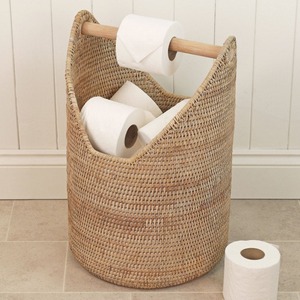 Cesta para rollos de papel higiénico Artex Green Earth de ratán natural, ecológica, hecha a mano, moderna y multifuncional, desde Hanói - Product Image 2