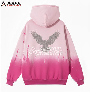Sweat-shirts pour hommes de haute couture, lavage à l'acide, strass, conçus pour un style streetwear haut de gamme - Product Image 2