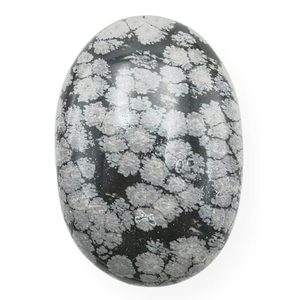 Pierre de paume en obsidienne flocon de neige de haute qualité en gros, pierre de poche pour la guérison par le Reiki, style Feng Shui, pierre précieuse sculptée, nouvelle ère - Product Image 1