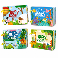 Livre d'activités pour tout-petits, directement de l'usine, livre silencieux, jouet d'apprentissage sensoriel Montessori, tableau à velcro réutilisable, personnalisation OEM