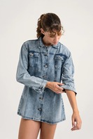 Mini robe en jean sur mesure de qualité supérieure Robes en jean d'été et d'hiver Robe en jean pour femmes de la rue principale