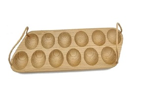 Plateau à œufs de couleur naturelle au design étonnant Porte-œufs en bois de la plus haute qualité à trois niveaux pour hôtel et restaurant - Product Image 2