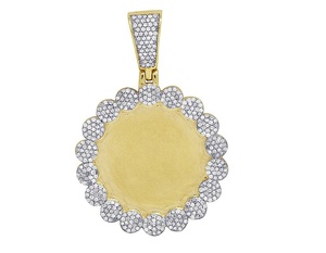 Pendentif Mémoire Avec Moissanite VVS Clarté Diamant En Argent Sterling Unique Hiphop Bijoux Charme Photo Pendentif Meilleur Prix - Product Image 1