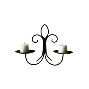 Best Quality Black Heart-Shaped Iron <b>Candle</b> Holder Wall Mounted Home Decor for Christmas and Birthday Low Price - Product Image 2