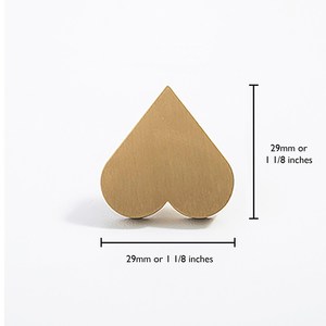 Brass Heart Shaped Knob Pull Cabinet Drawer for Home Dresser <b>Door</b> Cabinet Furniture Decorative Kitchen Wardrobe <b>Handle</b> Knobs - Product Image 5