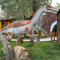 Modèles de dinosaures animatroniques réalistes pour intérieur, en métal, taille et couleur personnalisables, pour aire de jeux publique, parc d'attractions, centre commercial