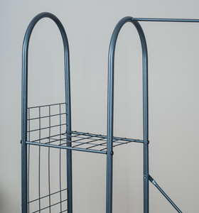 Modern Metal Garment Rack with Storage <b>Shelves</b> Freestanding <b>Clothes</b> Rack Entryway Hall Tree Organizer Bedroom Open Wardrobe - Product Image 5