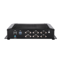 PC Mini industri dengan M.2 Nvme SSD & tampilan LCD 1212 Gen I7 desain kotak tanpa kipas untuk Edge Computing & IoT