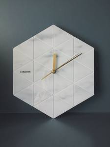 Horloge murale moderne noire, motif de dés, design unique, horloge minimaliste à piles, créative - Product Image 3