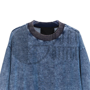 Sudadera Extra Grande con Lavado Vintage Personalizado, Cuello Redondo, Estilo Streetwear Unisex - Product Image 2