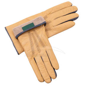 Leather Dressing <b>Gloves</b> Touch Screen Travel High Quality Customized Eco-Friendly Breathable <b>Wool</b> Lining Low MOQ Hand Safety - Product Image 5