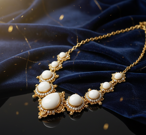 Collier en argent sterling 925 plaqué or 18 carats avec perle naturelle pour femme, bijoux de fête, cadeau pour elle - Product Image 1