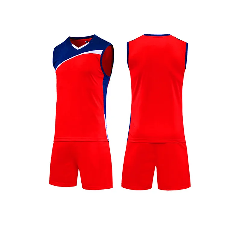 昇華バレーボールセットユニフォームノースリーブシャツショーツ付き男性女性シャツチームトレーニングウェア
