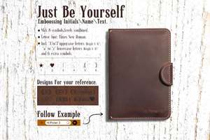 Handmade Genuine Leather <b>Family</b> <b>Passport</b> <b>Wallet</b> with Custom Monogram Button Closure Vintage Style RFID Blocking LFPH-0028 - Product Image 2