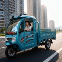 Tricycle benne électrique tout-terrain à bas prix, auto-déchargeant, capacité de charge 400 kg, autonomie 90 km