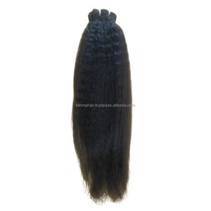 Extensions de cheveux indonésiennes à double trame, qualité supérieure, mèches de cheveux vierges bruts, 100% cheveux humains vierges Remy, cuticules alignées, Yaki Kinky - Product Image 1