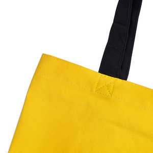Yellow Solid Color <b>Canvas</b> <b>Tote</b> Bag 5 Count 12\" X 14\" X 4\" Size - Product Image 2