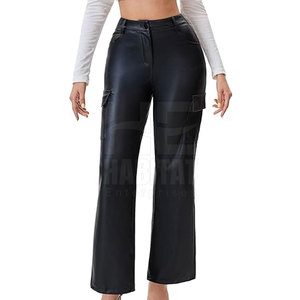 Pantalones de cuero para mujer, de alta calidad y más vendidos, pantalones cargo de cuero suave, diseño duradero y cómodo - Product Image 6